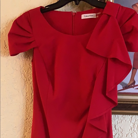Calvin Klein Dresses & Skirts - Calvin Klein Red Dress